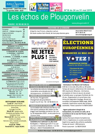 du 24 au 31 mai 2019